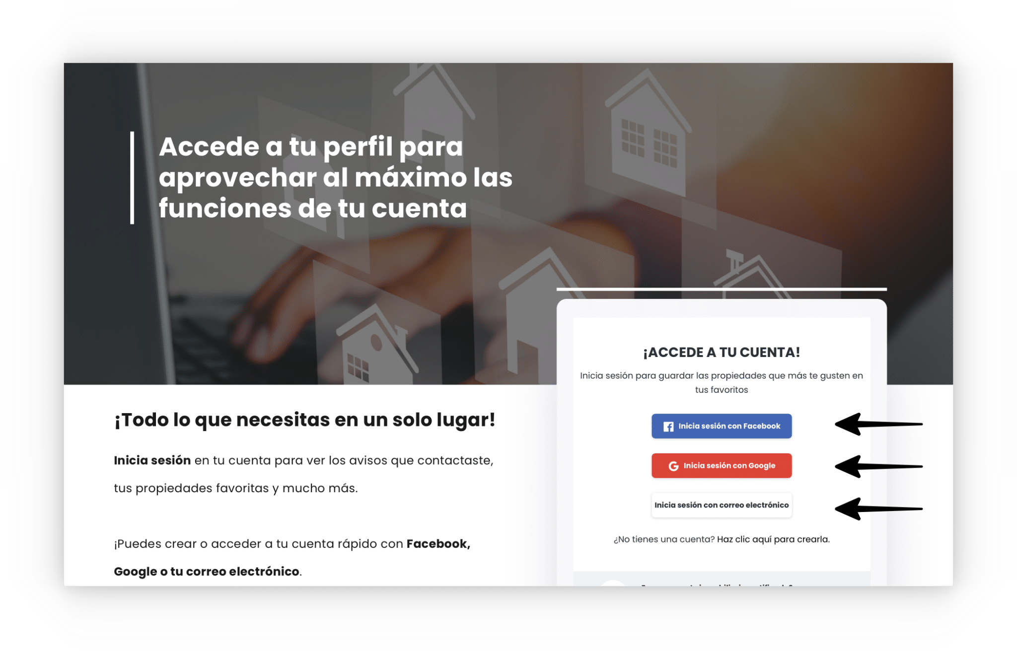 cómo iniciar sesión en mi cuenta | inmueblesdestacados.com