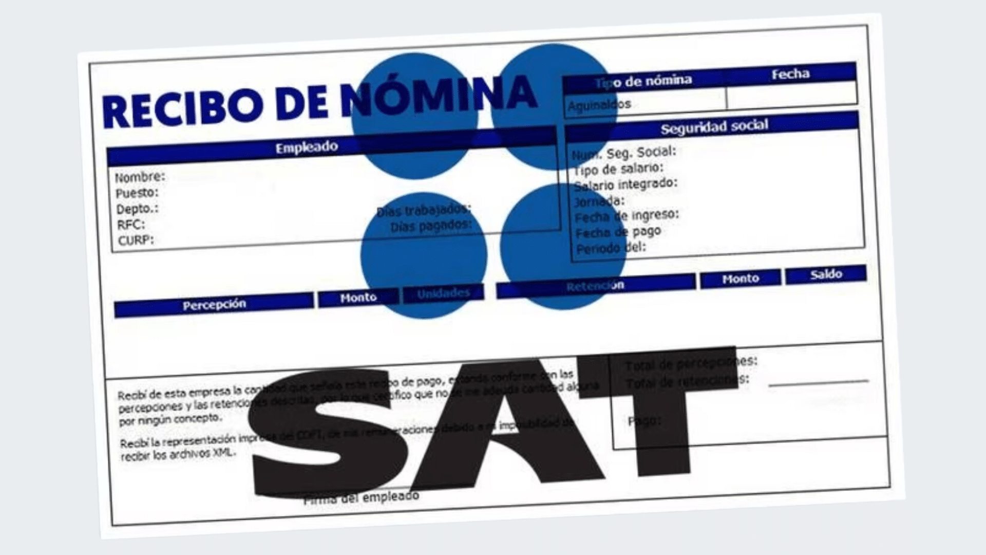 ¿Cuál es el rol del SAT en el recibo de nómina timbrado?