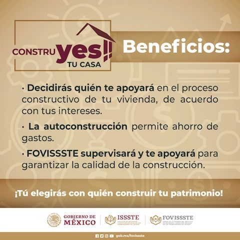 Beneficios del Crédito ConstruYES FOVISSSTE